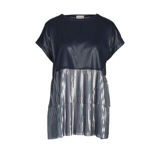 Jijil Navy and Silver Blouse
